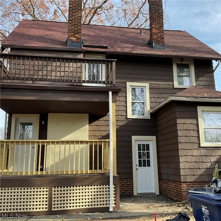 1058 Yellowstone Road Cleveland Heights, OH 44121 - Photo 27 of 28 Rear view of house featuring a balcony