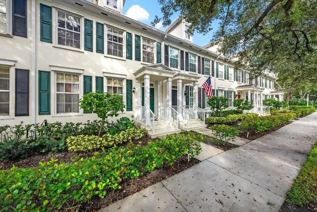 a front view of a multi story residential apartment buildings