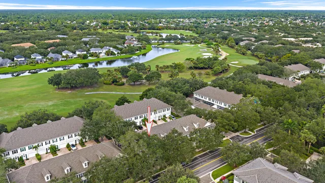 an aerial view of multiple house