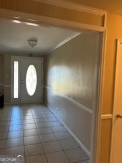 a view of a livingroom with a chandelier