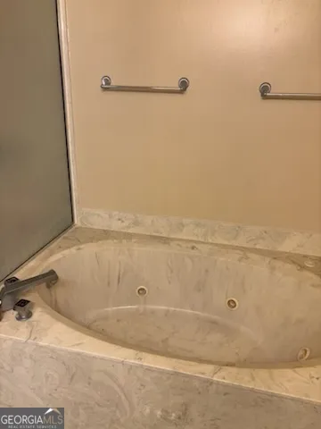 a view of a bath tub