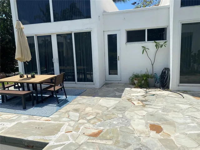 a outdoor space with furniture