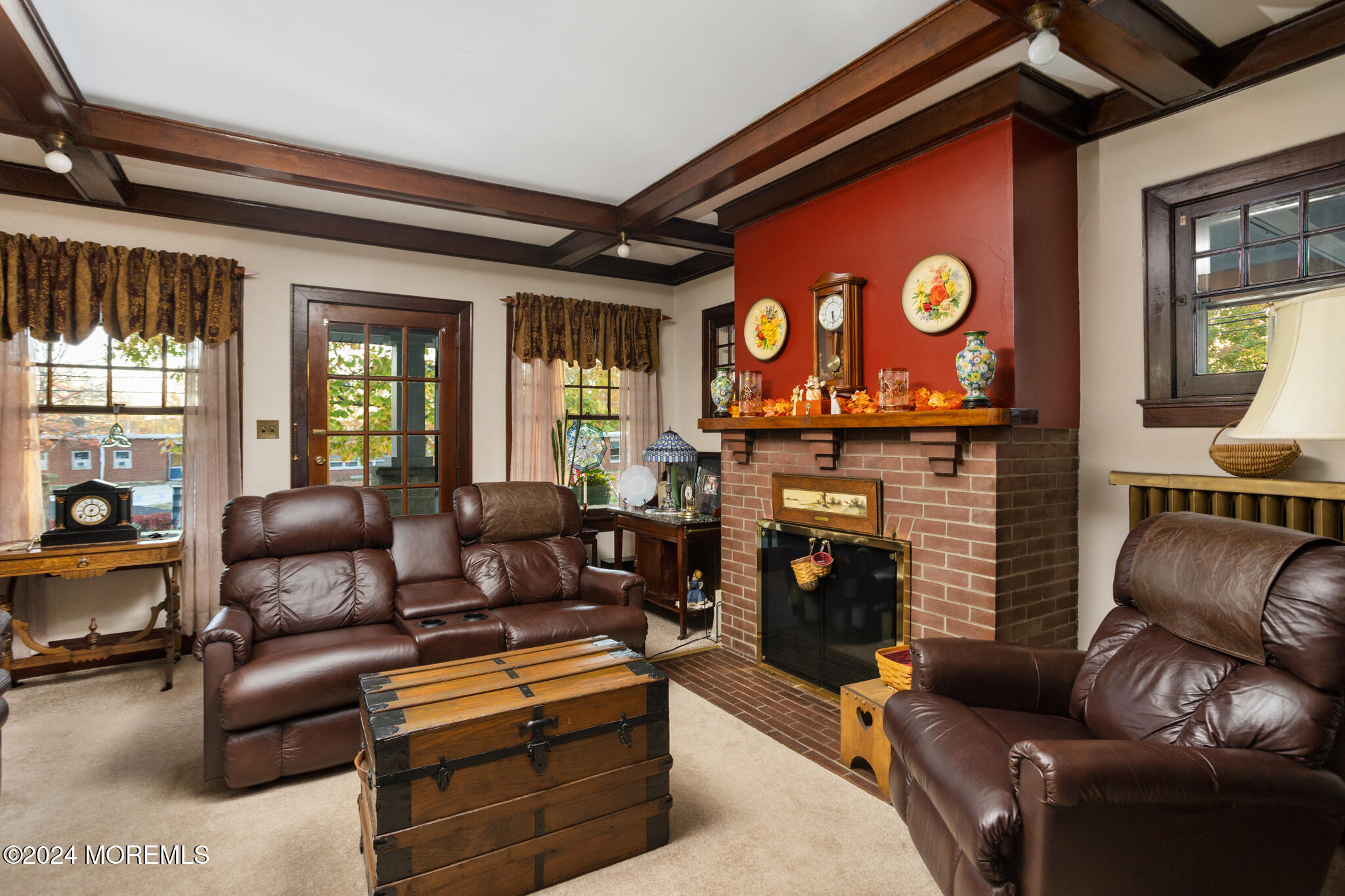 2149 Jacksonville Jobstown Road Jobstown, NJ 08041 - Photo 13 of 48 a living room with furniture and a fireplace