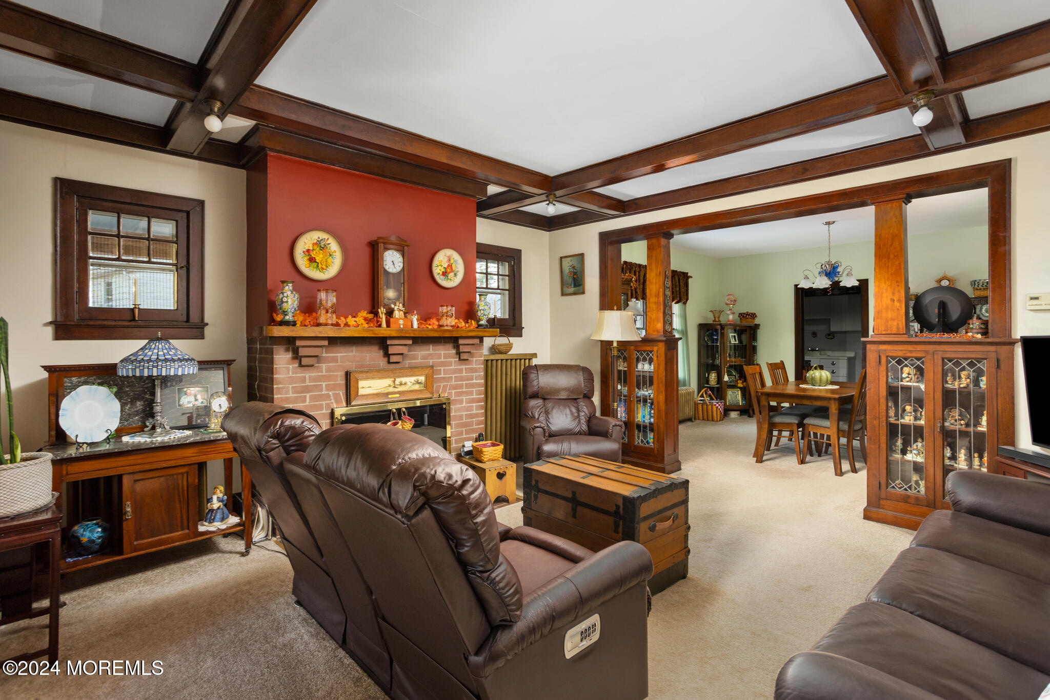 2149 Jacksonville Jobstown Road Jobstown, NJ 08041 - Photo 14 of 48 a living room with furniture and a fireplace