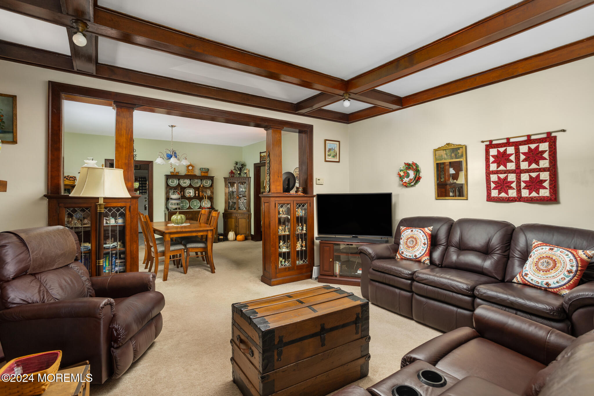 2149 Jacksonville Jobstown Road Jobstown, NJ 08041 - Photo 15 of 48 a living room with furniture and a flat screen tv