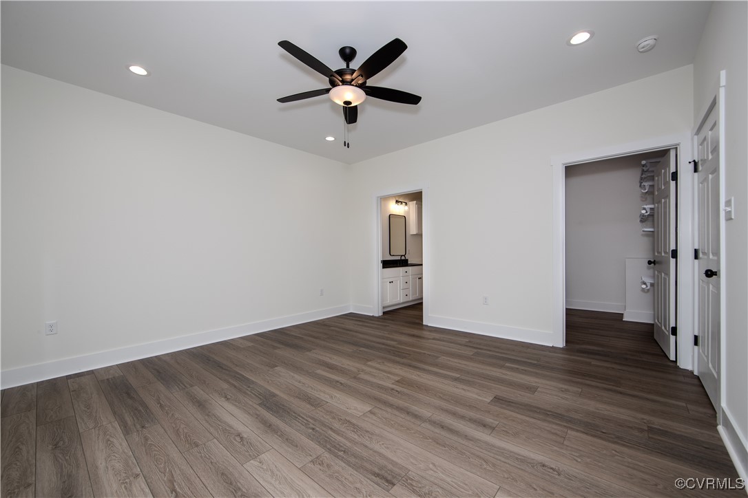 10500 Cross County Road Mineral, VA 23117 - Photo 15 of 27 an empty room with wooden floor and a ceiling fan