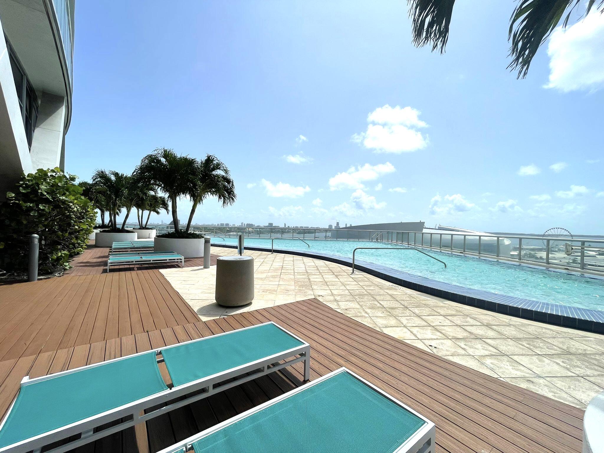888 Biscayne Boulevard, Unit 811 Miami, FL 33132 - Photo 24 of 33 a view of an outdoor space and swimming pool