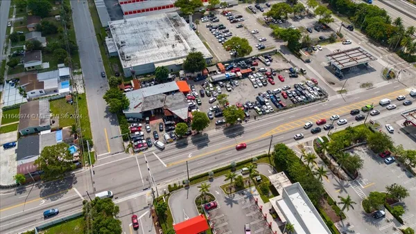 an aerial view of a city