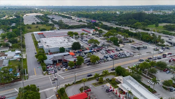 an aerial view of a city