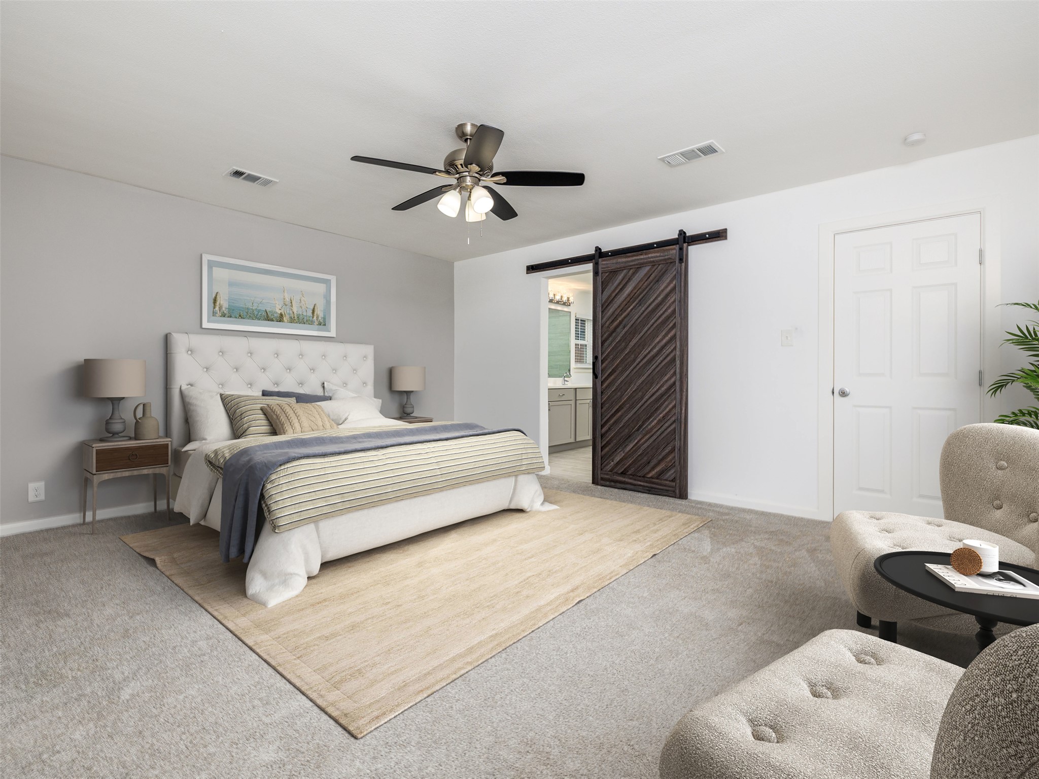 711 Buckingham Place Austin, TX 78745 - Photo 16 of 25 Virtually staged primary bedroom