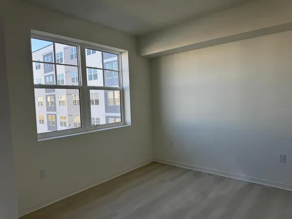 an empty room with a window