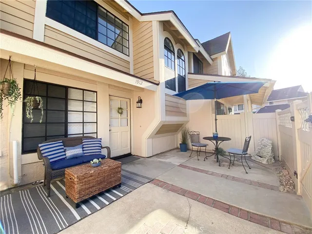 a view of outdoor space with seating area