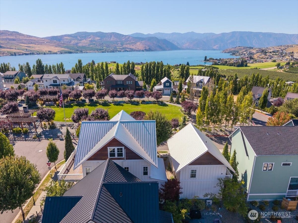 108 Jackrabbit Lane Chelan, WA 98816 - Photo 35 of 40 an aerial view of a house with garden space and mountain view