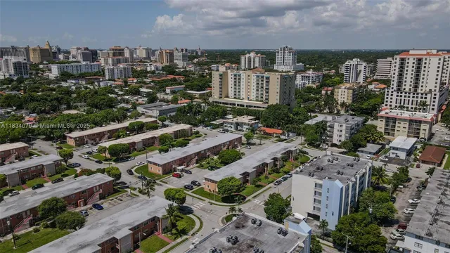 an aerial view of multiple house