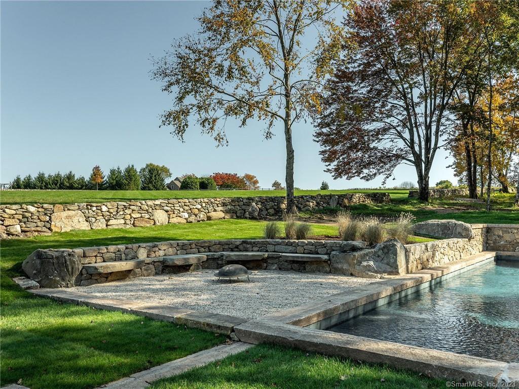 220 Painter Hill Road Roxbury, CT 06783 - Photo 32 of 40 Firepit area with floating stone steps