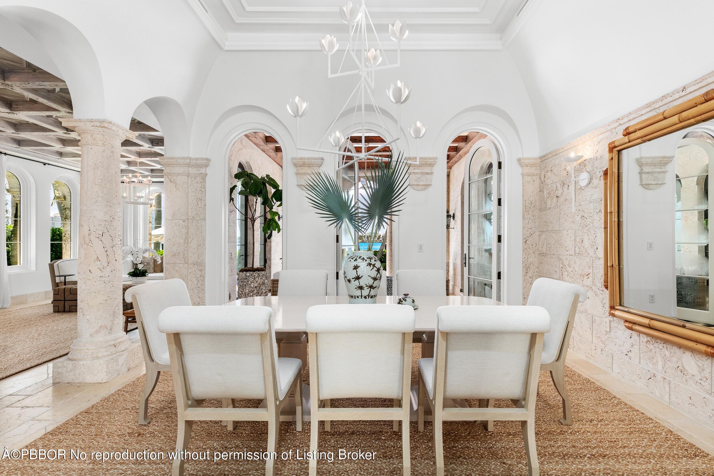 313 Dunbar Road Palm Beach, FL 33480 - Photo 14 of 73 a view of a dining room with furniture