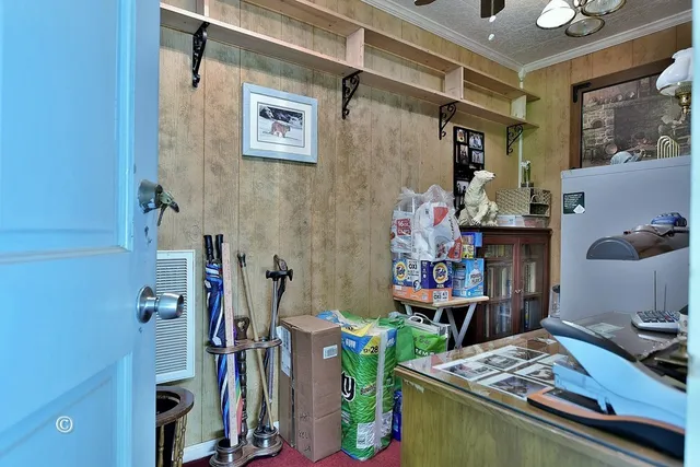 a room with storage and utility