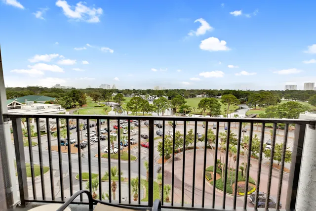 a view of city from balcony