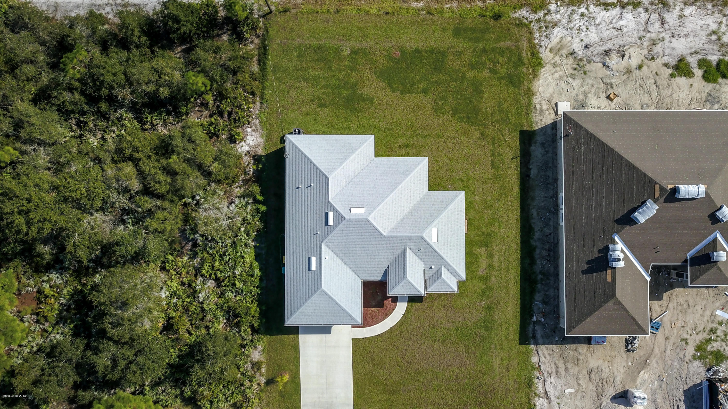 Aerial view of house