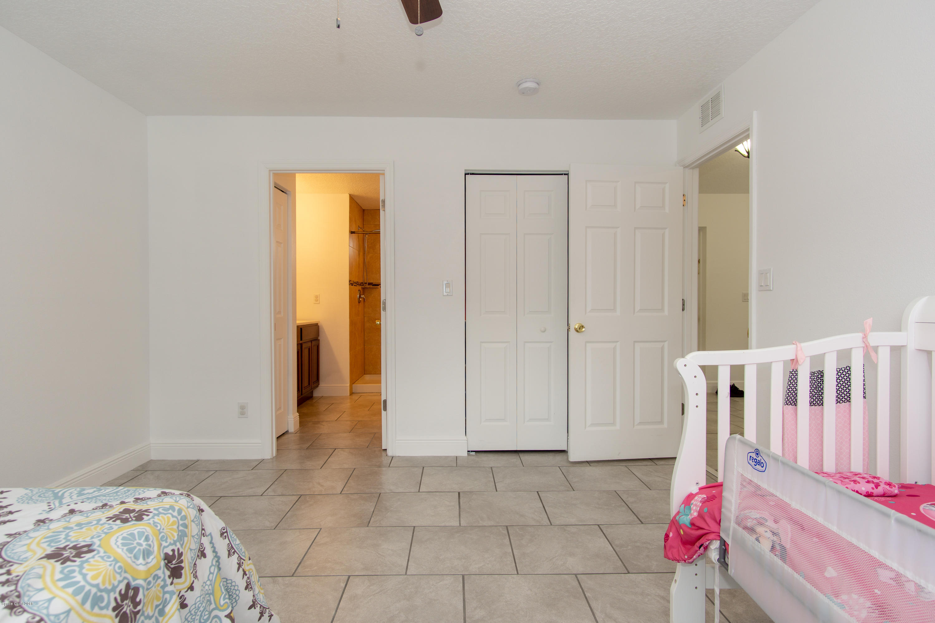View of master bath from bedroom