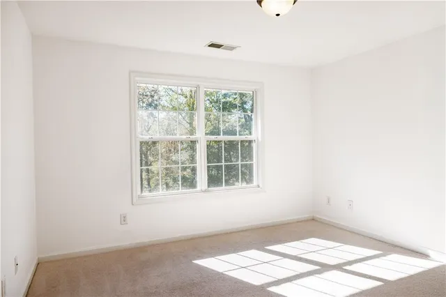 an empty room with a window