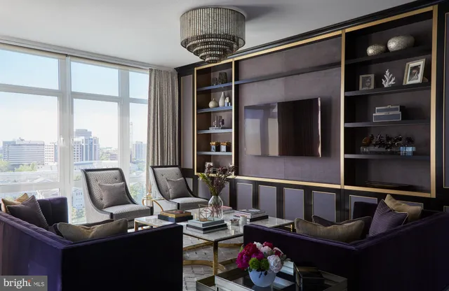 a room with furniture