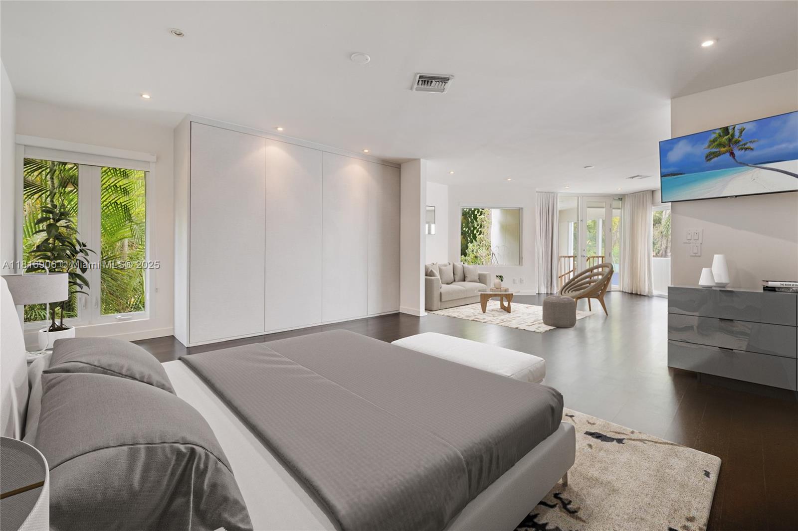 230 Ridgewood Road Coral Gables, FL 33133 - Photo 8 of 19 a bed room with a bed window and a couch