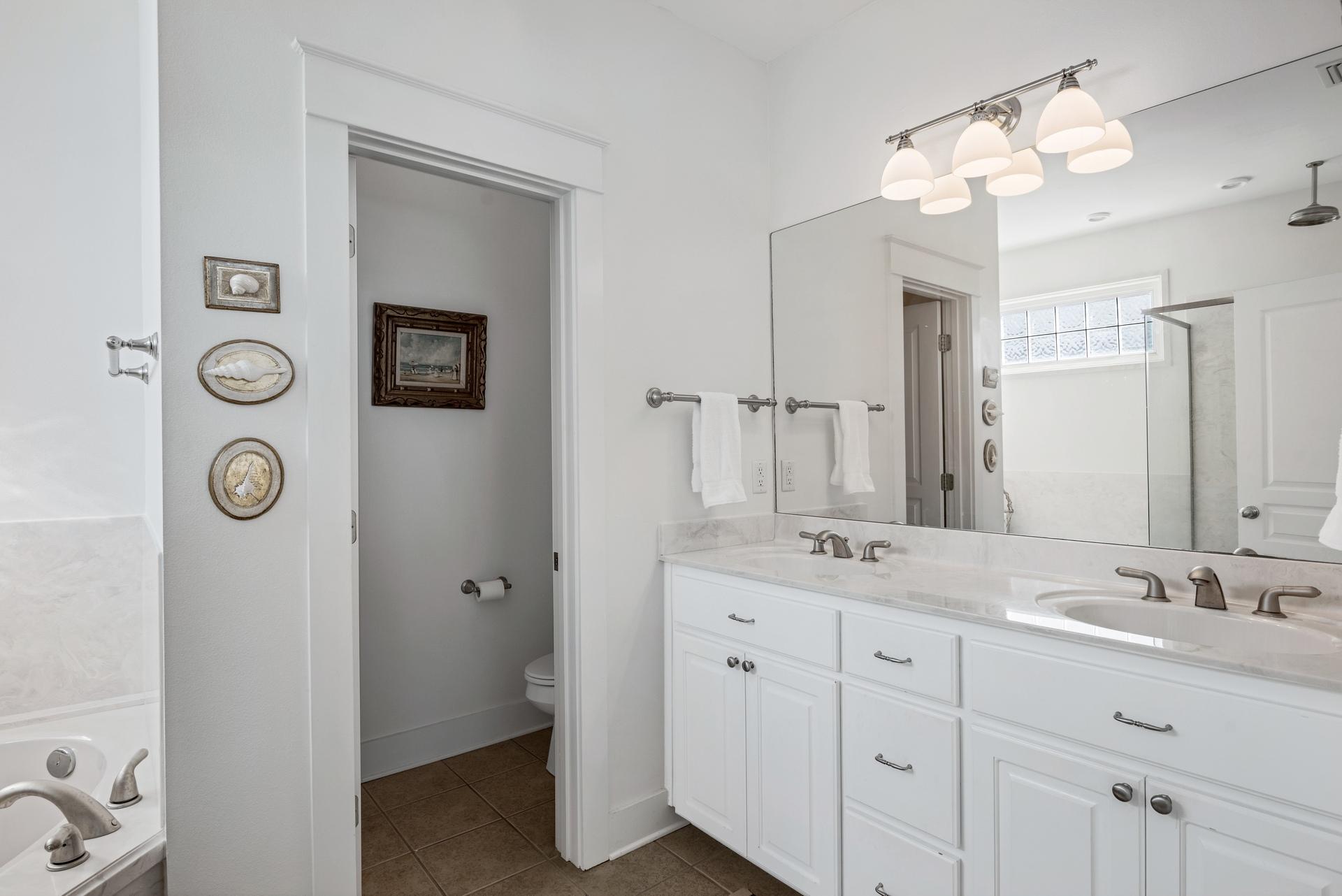 22 Moonlight Beach Lane Inlet Beach, FL 32461 - Photo 22 of 45 a bathroom with a sink and a mirror