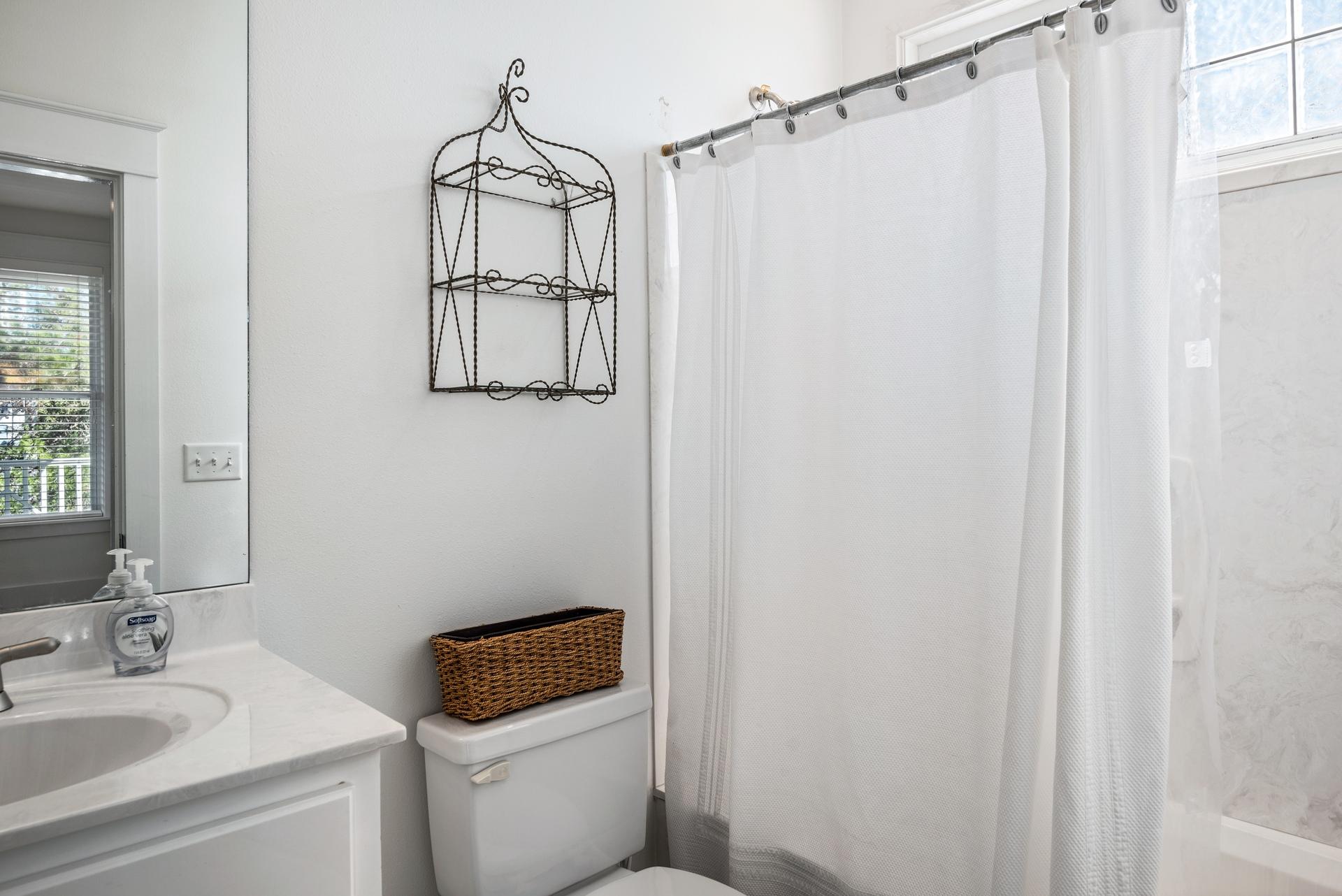22 Moonlight Beach Lane Inlet Beach, FL 32461 - Photo 28 of 45 a bathroom with a sink and mirror