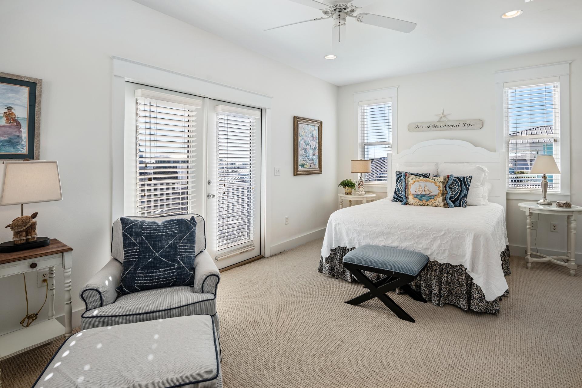 22 Moonlight Beach Lane Inlet Beach, FL 32461 - Photo 30 of 45 a bedroom with a bed and a couch