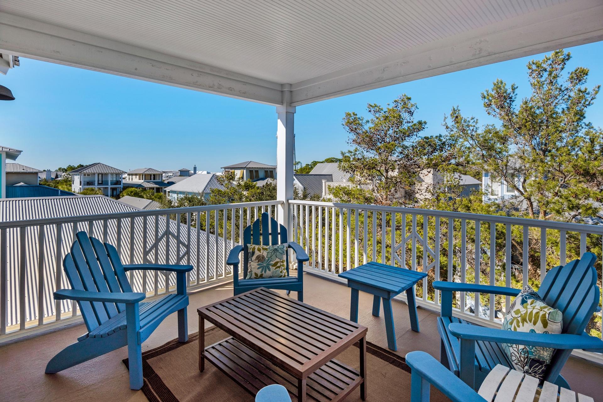 22 Moonlight Beach Lane Inlet Beach, FL 32461 - Photo 36 of 45 a view of a chairs and table in the balcony