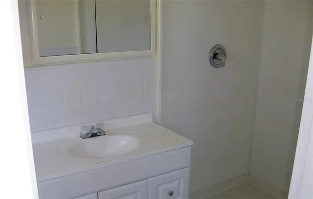 a bathroom with a sink