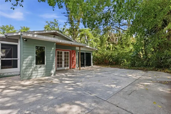 a view of a house with a outdoor space