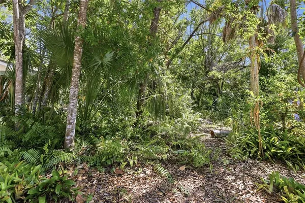 a backyard of a house with lots of green space and lake view