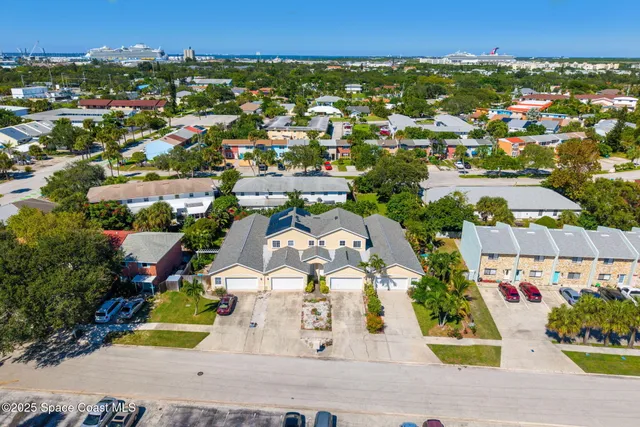 an aerial view of a city