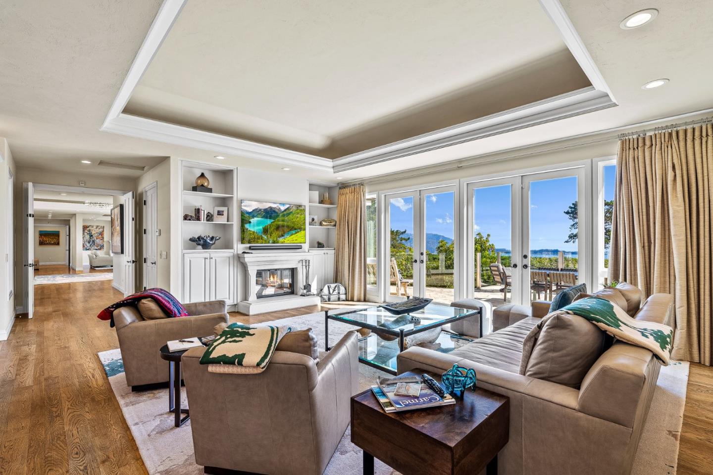 4038 Sunridge Road Pebble Beach, CA 93953 - Photo 14 of 48 a living room with furniture and a large window