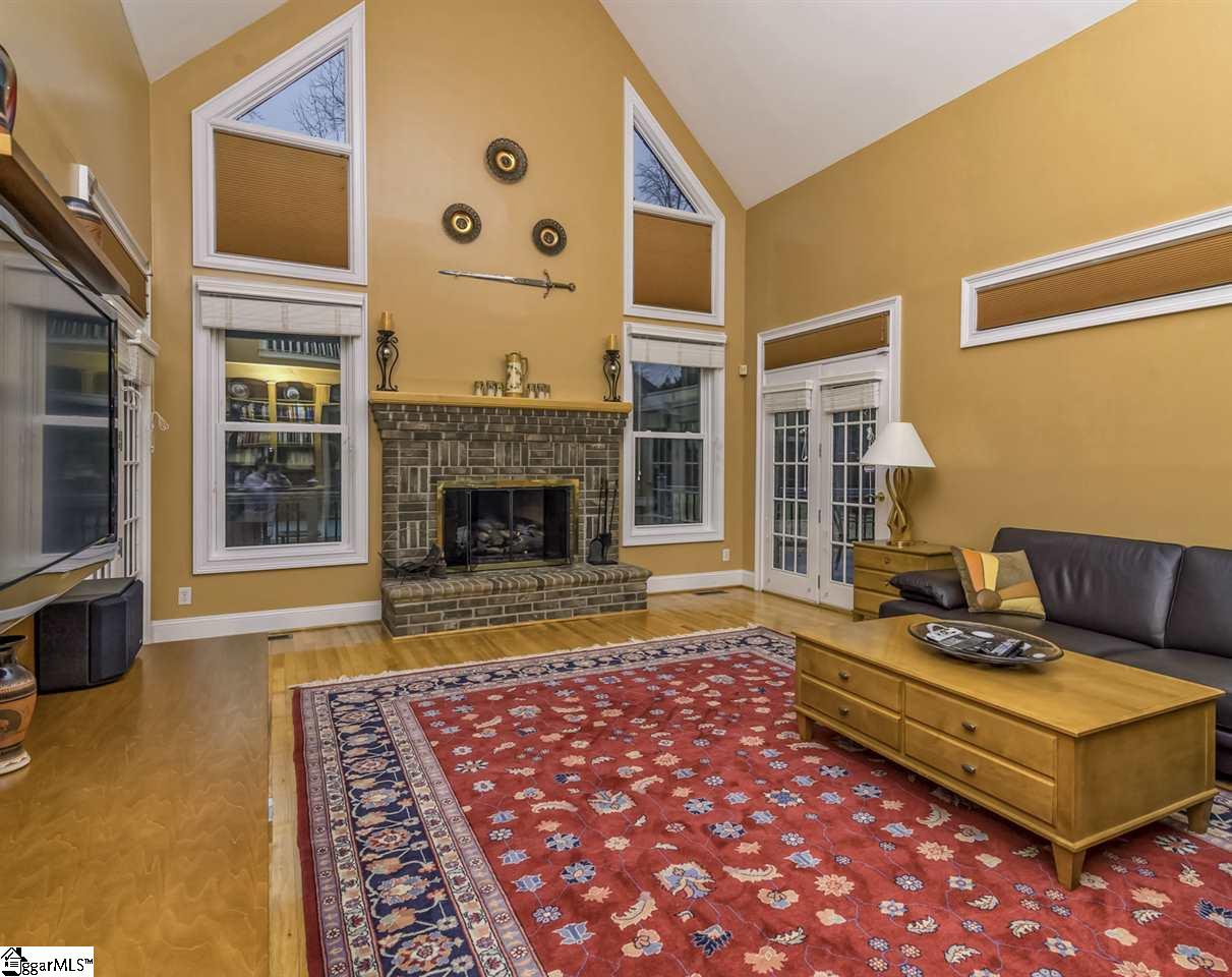 220 Block House Road Greenville, SC 29615 - Photo 17 of 36 Great Room with Vaulted Ceilings and Gas-Log Fireplace