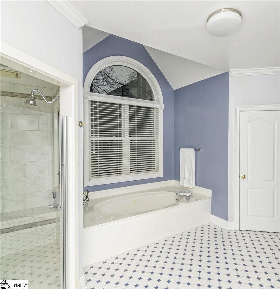 220 Block House Road Greenville, SC 29615 - Photo 21 of 36 Master Bathroom - Gorgeous Shower and Jetted Tub