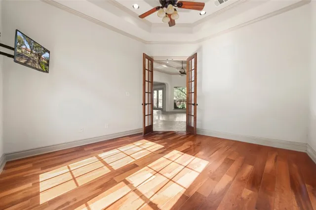 a view of an empty room and window