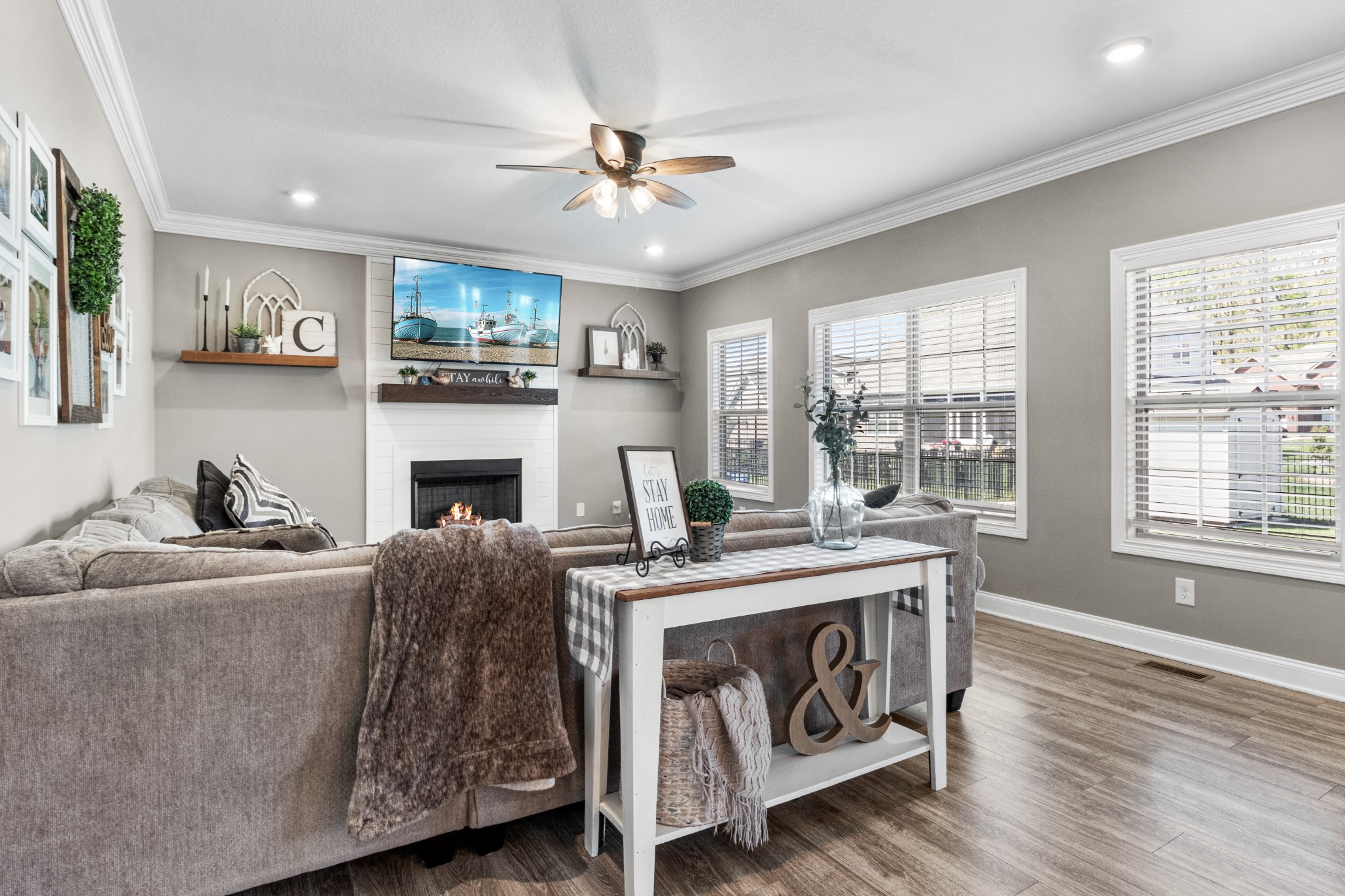 532 Bowden Drive Clarksville, TN 37043 - Photo 17 of 47 a living room with furniture and a fireplace