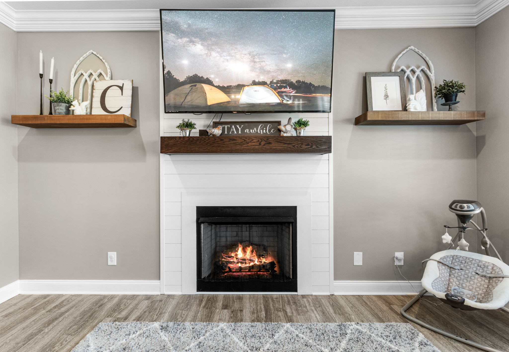 532 Bowden Drive Clarksville, TN 37043 - Photo 21 of 47 a living room with furniture and a fireplace