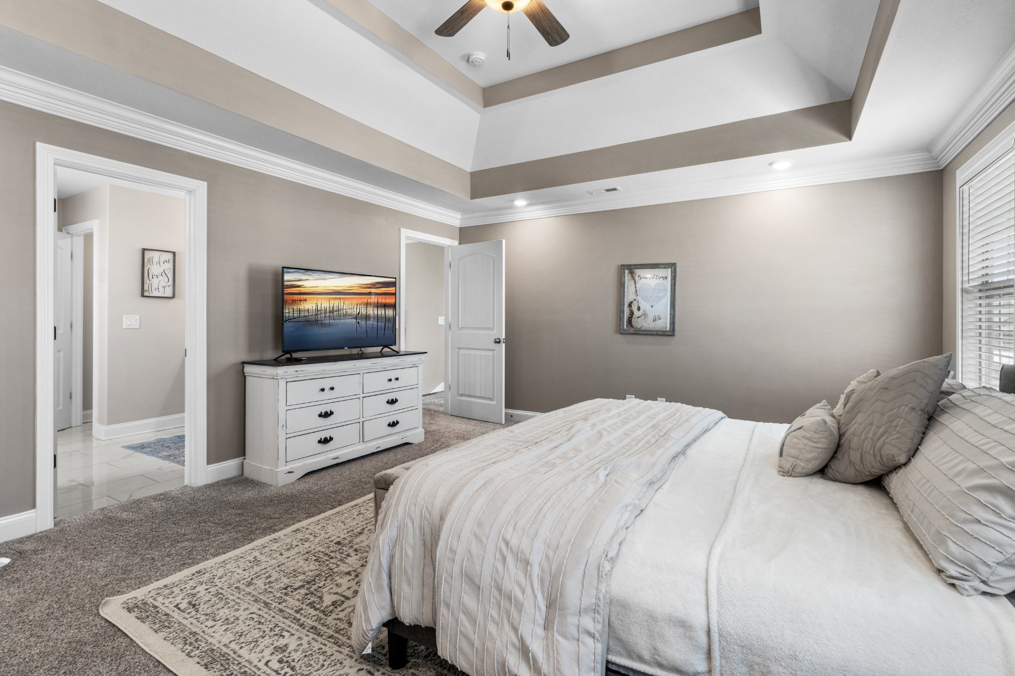 532 Bowden Drive Clarksville, TN 37043 - Photo 24 of 47 a bedroom with a bed and a flat screen tv on dresser