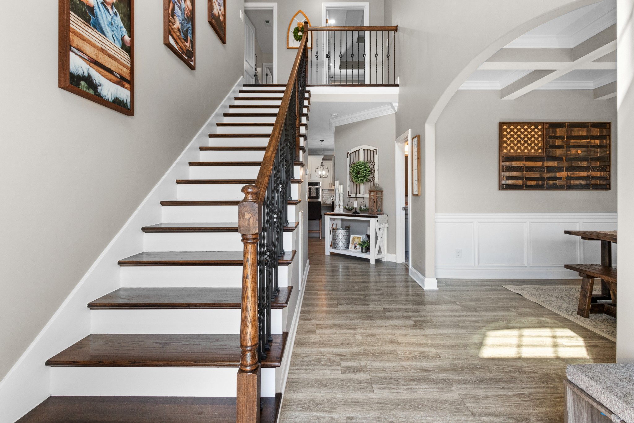532 Bowden Drive Clarksville, TN 37043 - Photo 5 of 47 a view of entryway and hall with wooden floor