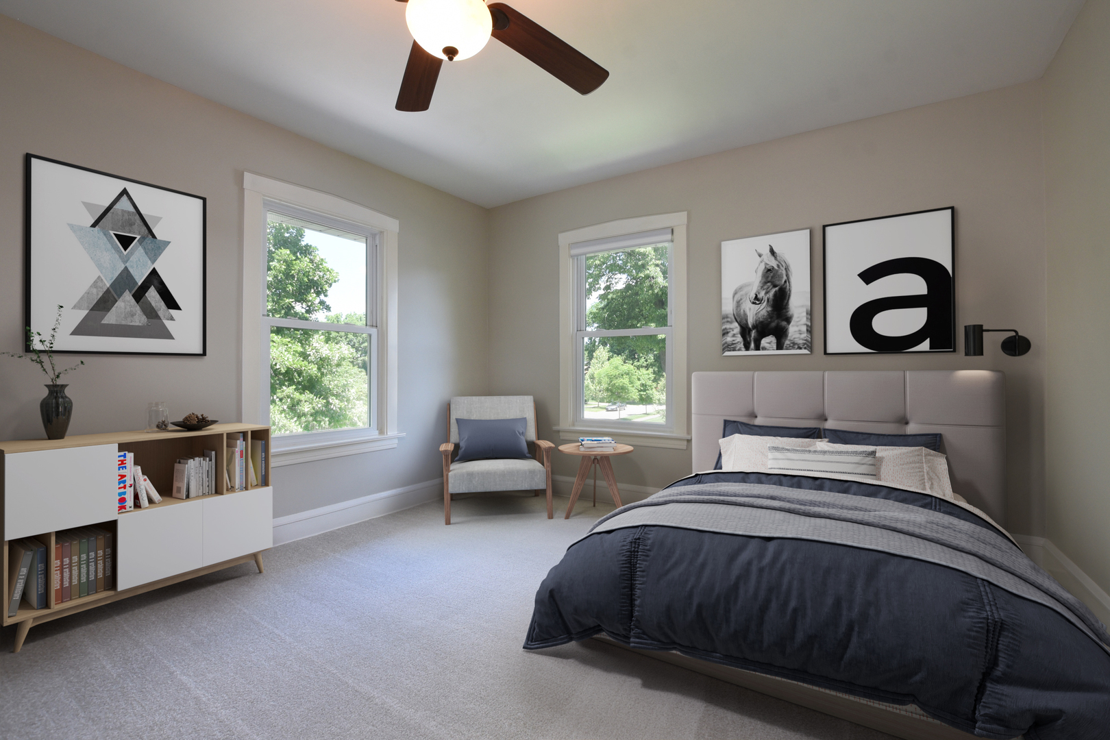 347 Herrick Road Riverside, IL 60546 - Photo 14 of 28 a bedroom with a bed couch and window