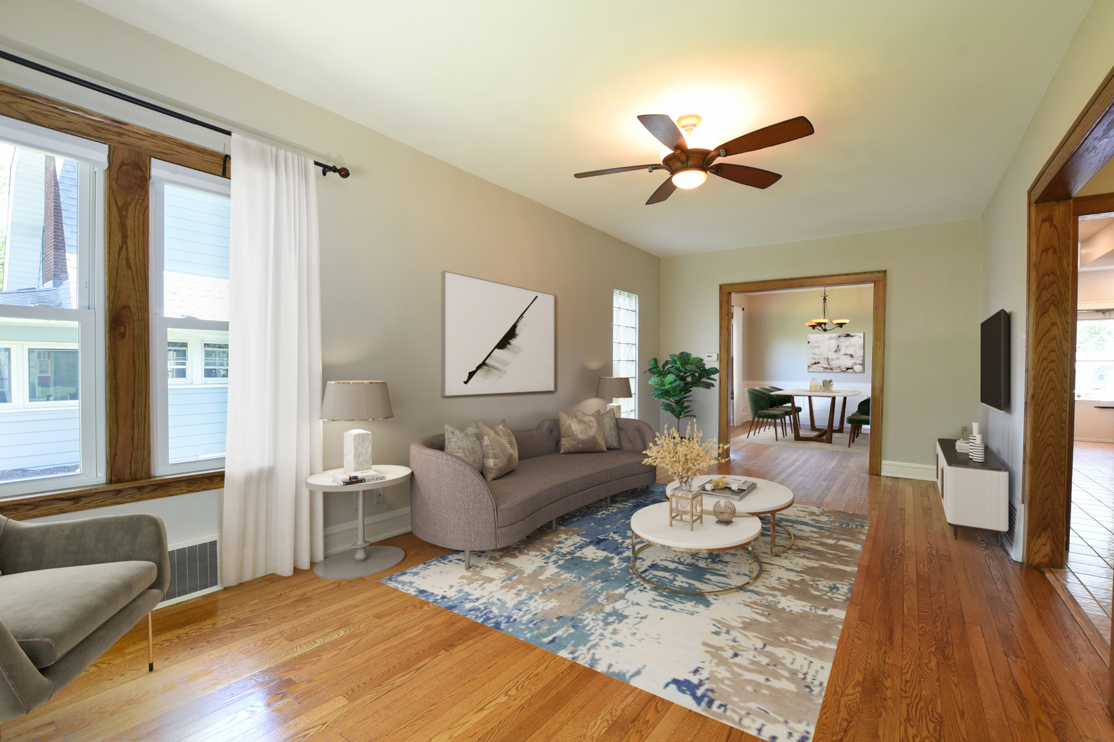 347 Herrick Road Riverside, IL 60546 - Photo 2 of 28 a living room with furniture and a large window
