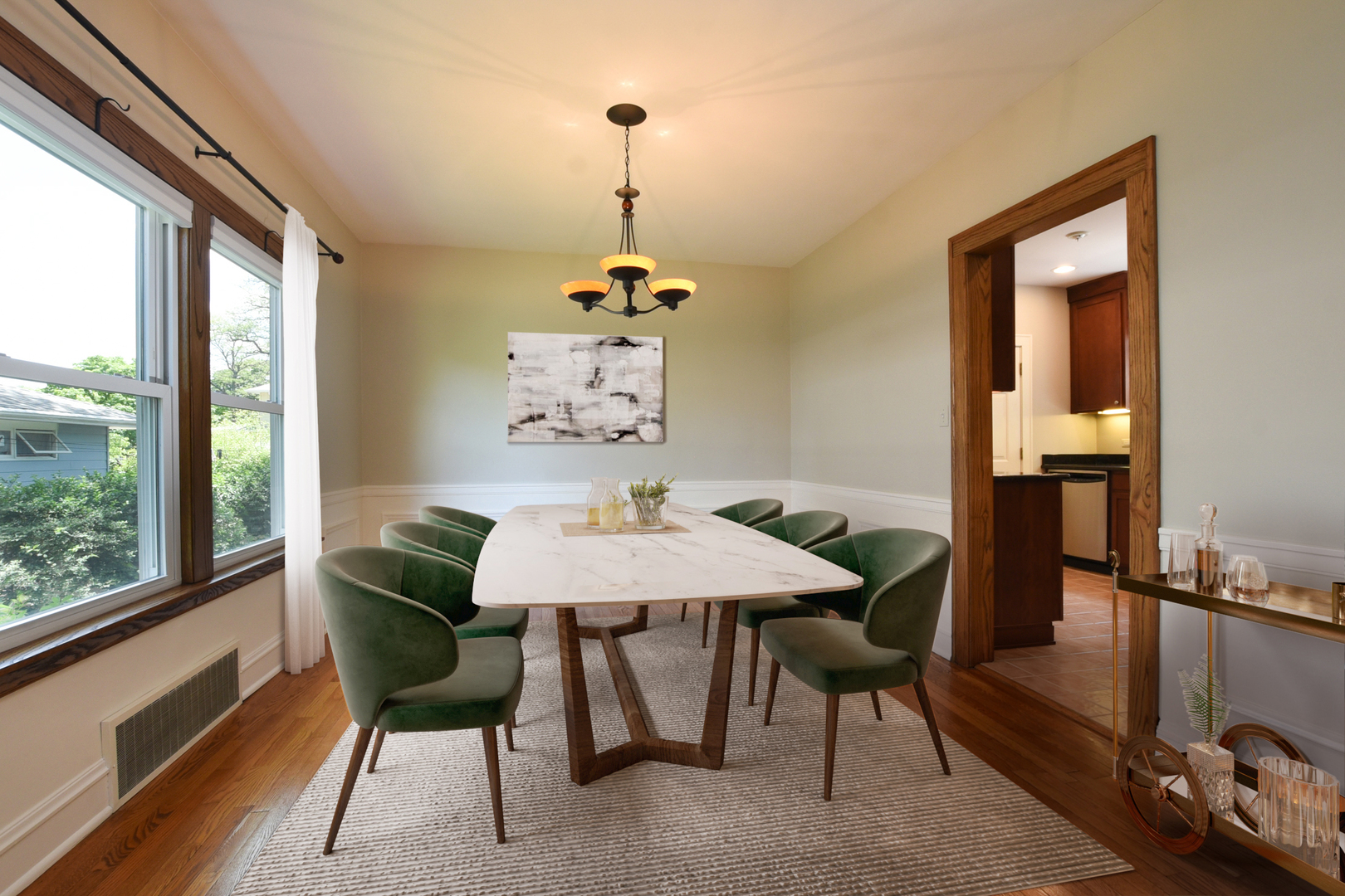 347 Herrick Road Riverside, IL 60546 - Photo 4 of 28 a view of a dining room with furniture window and outside view