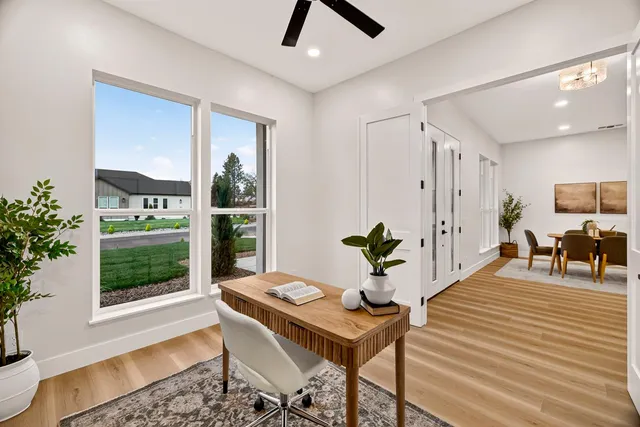 a bathroom with a sink double vanity and a mirror