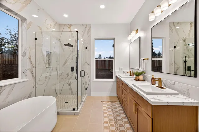 a view of a house with a yard and garage