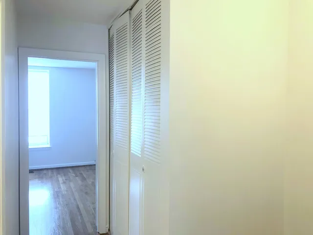 a bathroom with a window