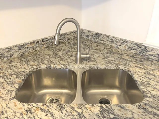 a close view of sink